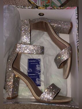 Jeffrey Campbell Glittering Silver Heels